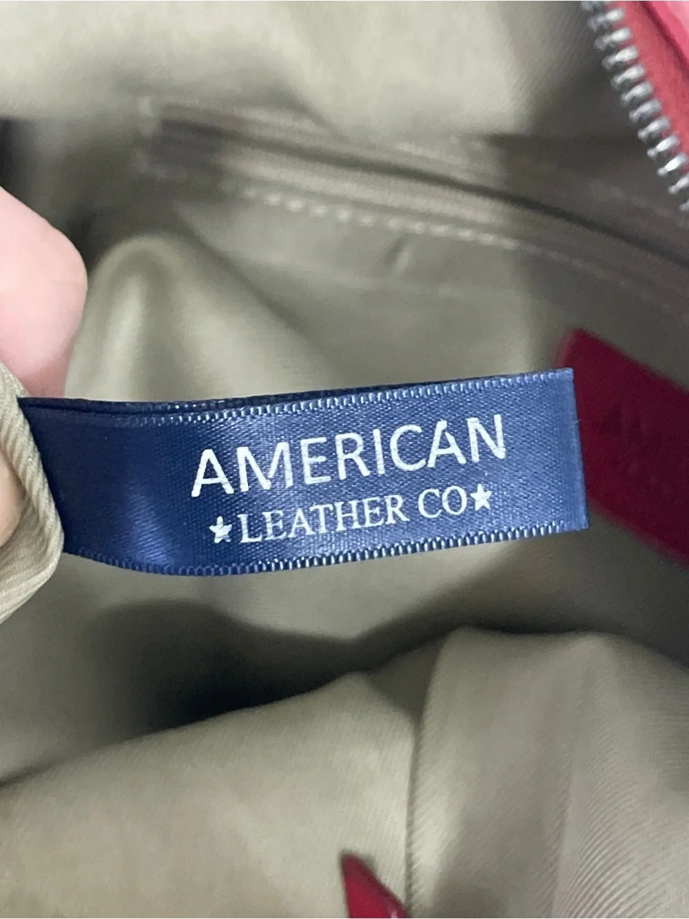 AMERICAN LEATHER CO. Red Leather Hobo Bag - Women's Everyday Carry